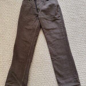 Dark Brown 90’s Straight Ultra High-Rise Jeans